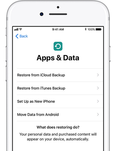 sincronizzare contatti sul nuovo telefono con l'app Move to iOS