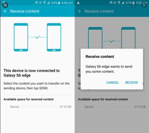 transfer data dari vivo ke samsung 1