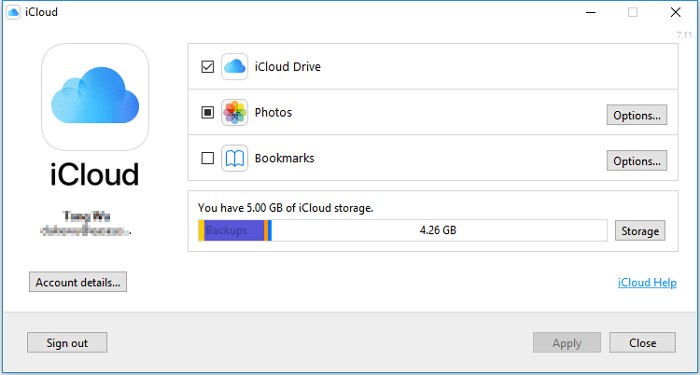 mentransfer file dengan iCloud