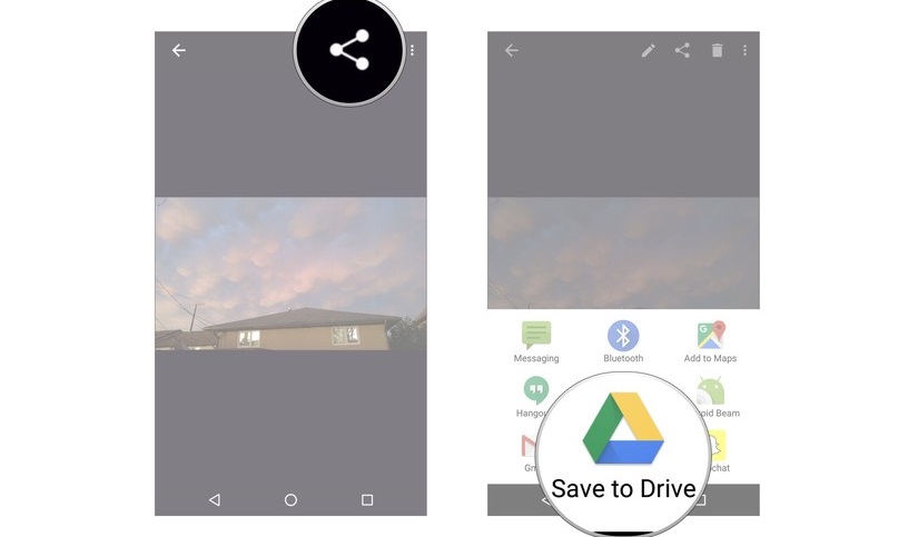 حفظ الملفات على google drive