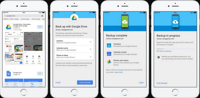 transferir archivos a travÃ©s de Google Drive a Android
