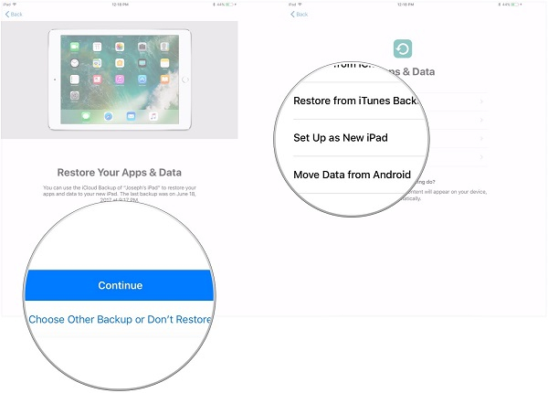 transfer from ipad to ipad 