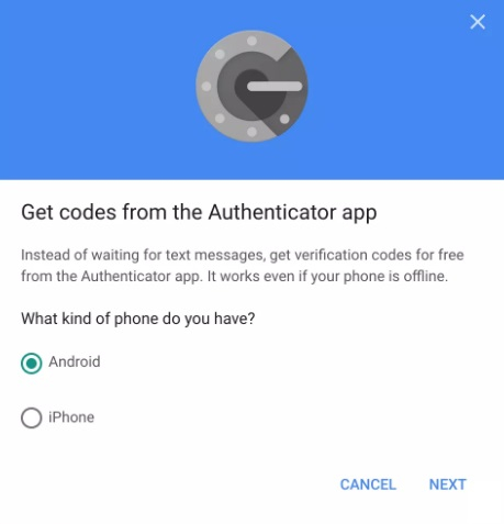 نقل Google Authenticator إلى iphone 5