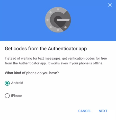 google authenticator new phone