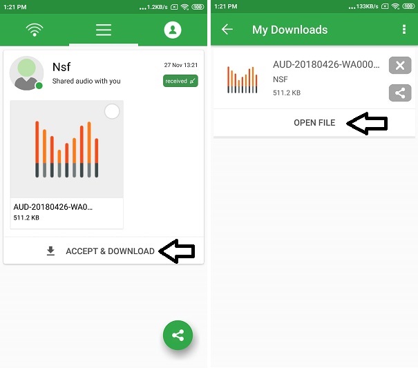 Transferir música de Android a Android con la aplicación de Liwi 4
