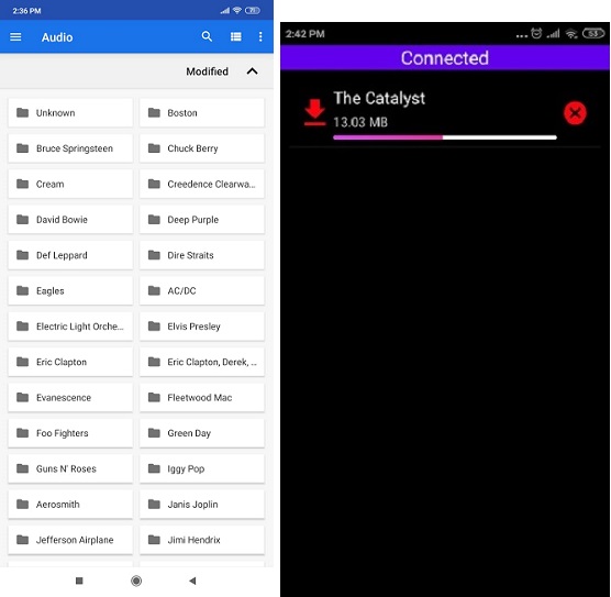 transferir música entre dispositivos android usando o scanopy 3