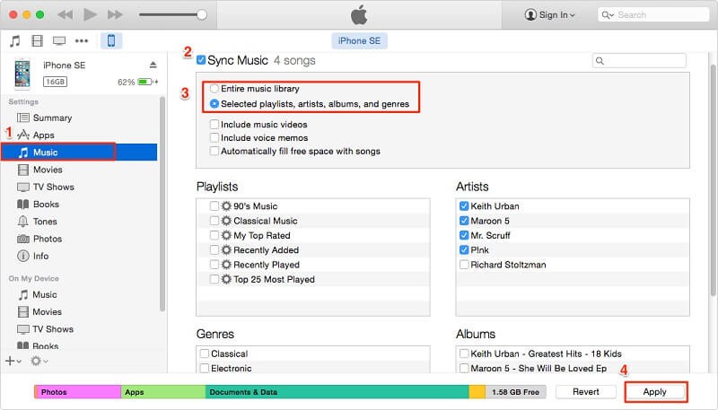 transfer music iphone to itunes 3