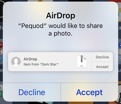 airdrop mac to iphone mp3