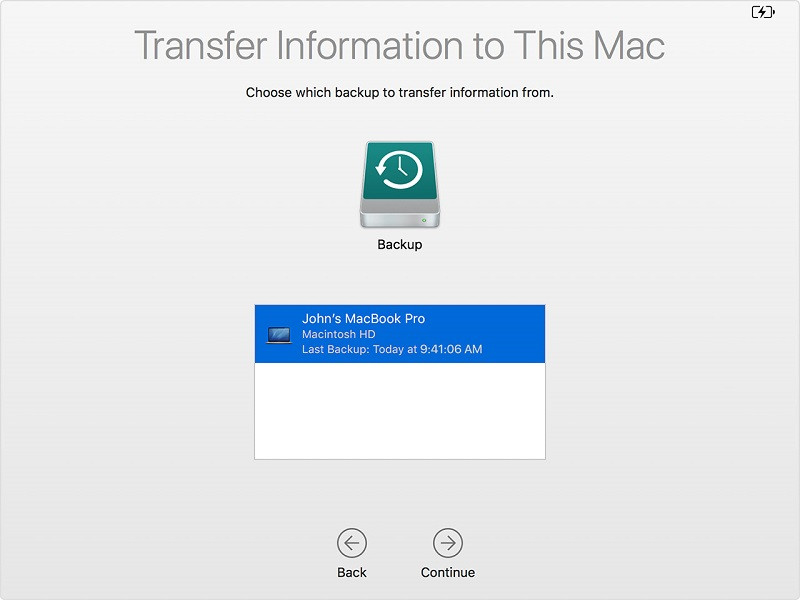 نقل Mac القديم إلى Mac  الجديد -5