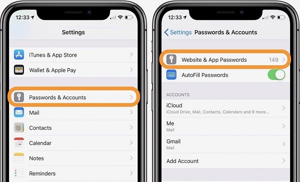 transfer passwords to new iphone 3
