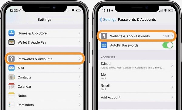 transfer passwords to new iphone from android