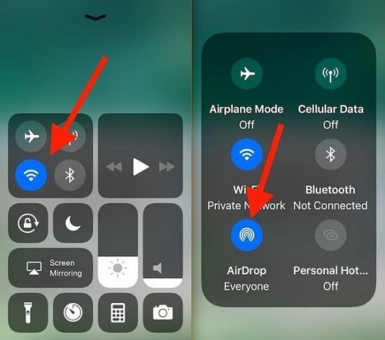 cannot find airdrop on iphone