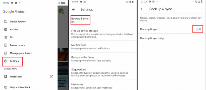 Backup & Sync of Google photos