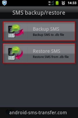 sms von android zu android übertragen-auf die option backup-sms klicken