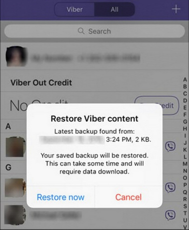 where is viber messaging located