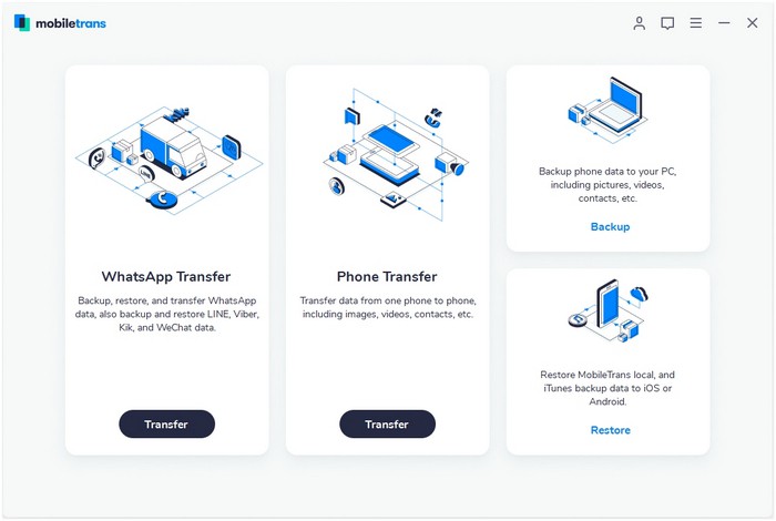 Interfaz MobileTrans