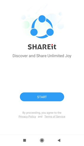 Abra la aplicación Shareit