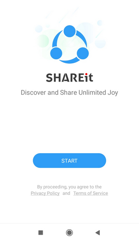 Abrindo o Shareit