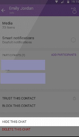 viber функция 3 скрыть чат viber