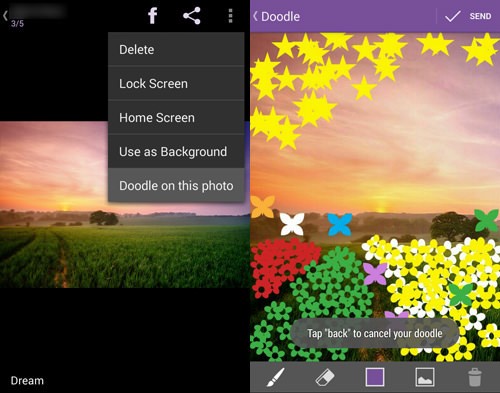 viber feature 8 doodel on any photo