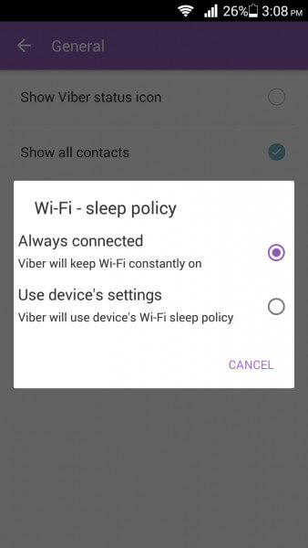 problema de viber y solución para el wifi