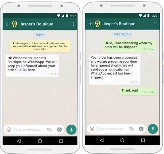 auto-réponse de whatsapp business 7