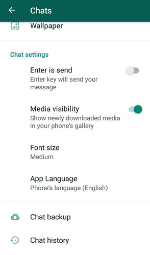 5- حذف الدردشة أم مسح محتواها في WhatsApp