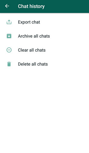 whatsapp clear chat vs delete chat 6
