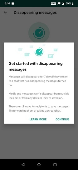 whatsapp disappearing messages 4