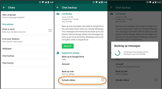 whatsapp google drive backup to iphone