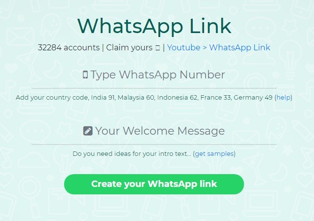 How to create whatsapp link malaysia