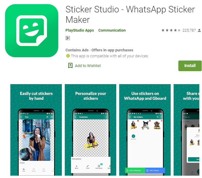 Sticker studio: creador de sticker para WhatsApp