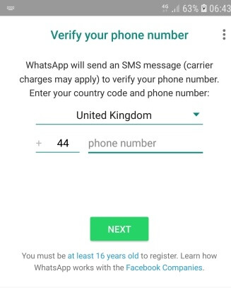 how to access whatsapp without phone number