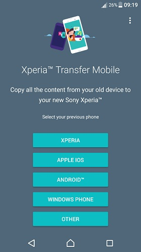 تطبيق الهاتف المحمول Xperia Transfer لا يعمل 2
