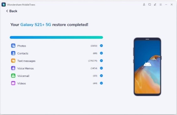 نقل البيانات من هاتف إلى هاتف mobiletrans 4b