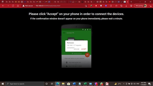 transfer files from pc to phone with wifi