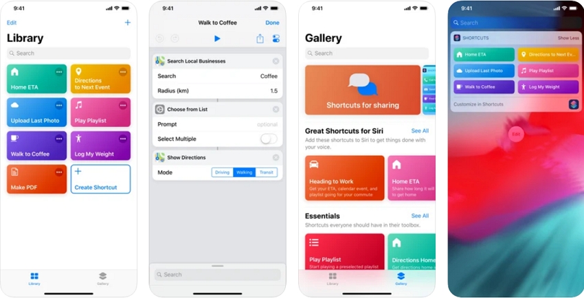 shortcuts - ايفون - التطبيق