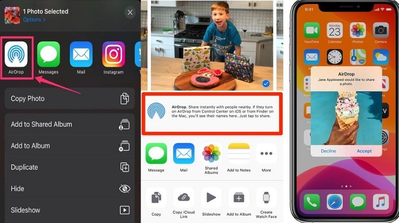 gunakan airdrop untuk mentransfer foto ke iphone 13