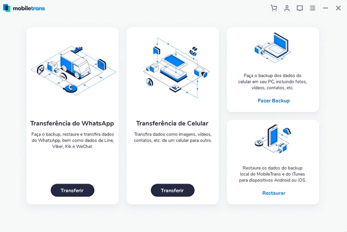 escolher transferência de telefone