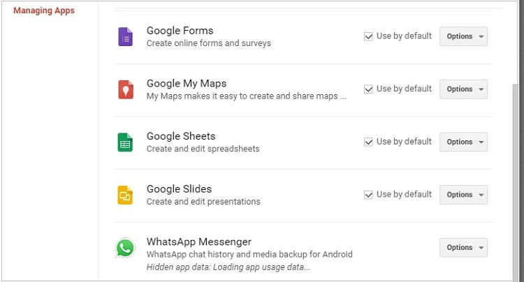 google drive whatsapp backup