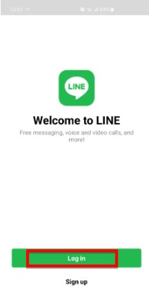 Alt: Iniciar sesión en Line