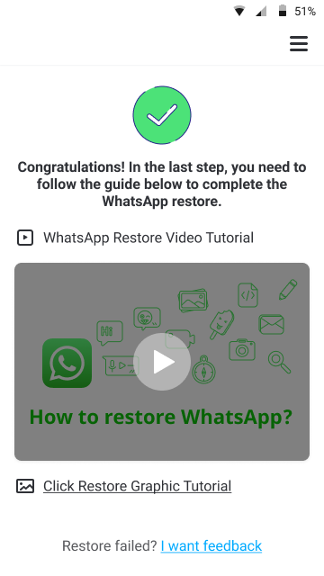 A WhatsApp visszaállítása az androidon