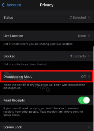 whatsapp disappearing mode