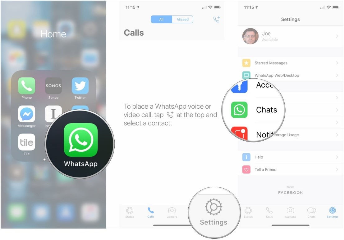 Usare iCloud per il backup della chat da iPhone