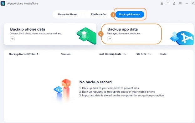 abra o recurso de backup e restauração