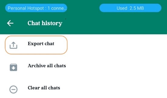 export chat from android to iphone
