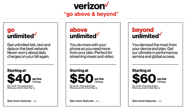 verizon 5g plan