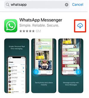 Mendownload WhatsApp di App store