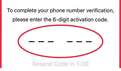 WhatsApp code for verification