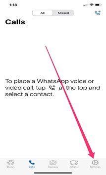 Whatsapp settings on iphone